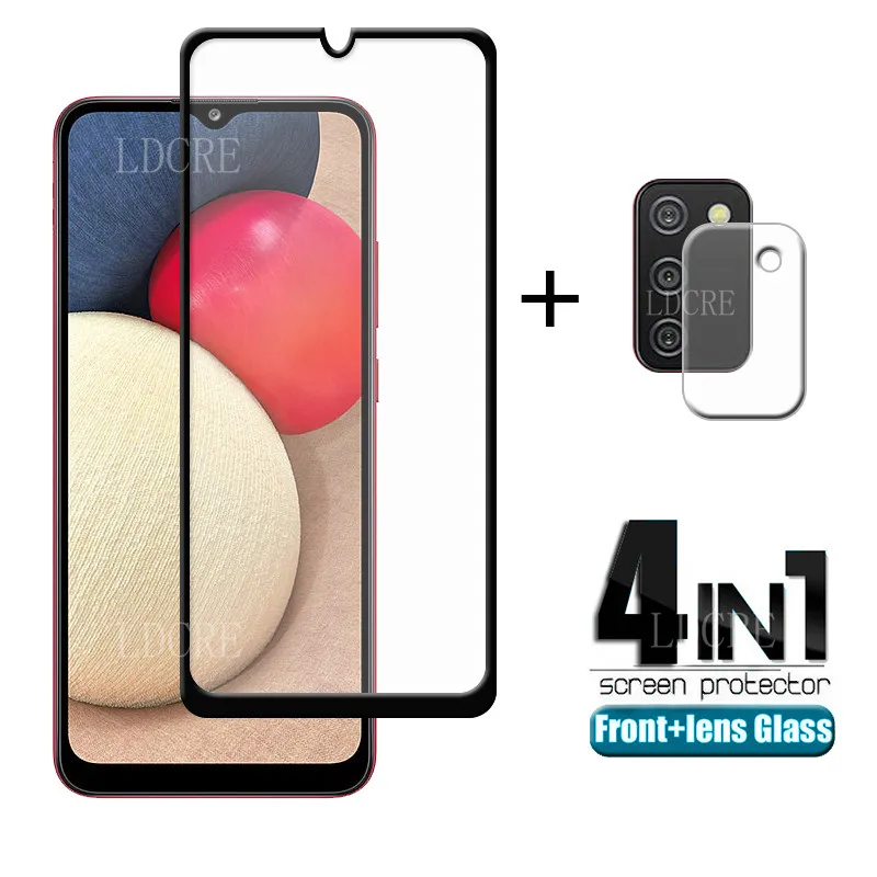 

Закаленное стекло с полным покрытием для Samsung Galaxy A02S, Защита экрана для Samsung A02S, стекло для камеры Samsung A51, A21S, A02S, стекло