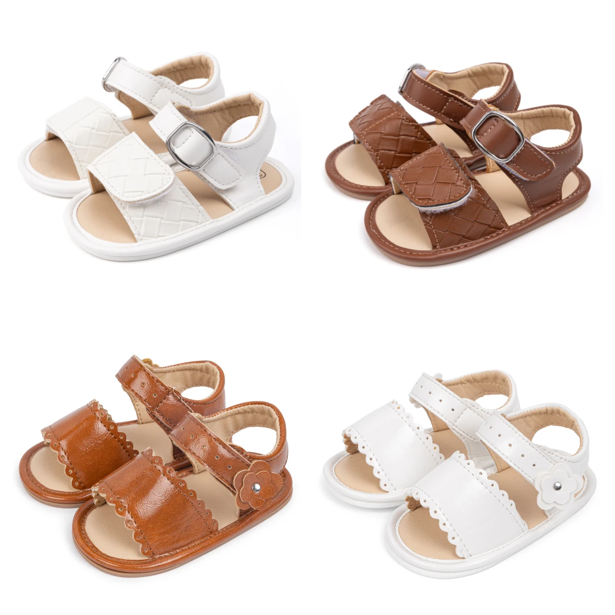 Baby Sandals Summer New Flower Beach Shoes Breathable Fashion Casual Shoes Rubber Soles Non-Slip Toddler