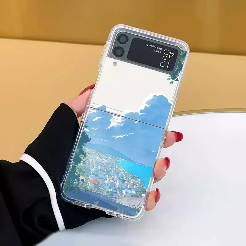 Anime Scenery Transparent Clear Landscape Phone Case