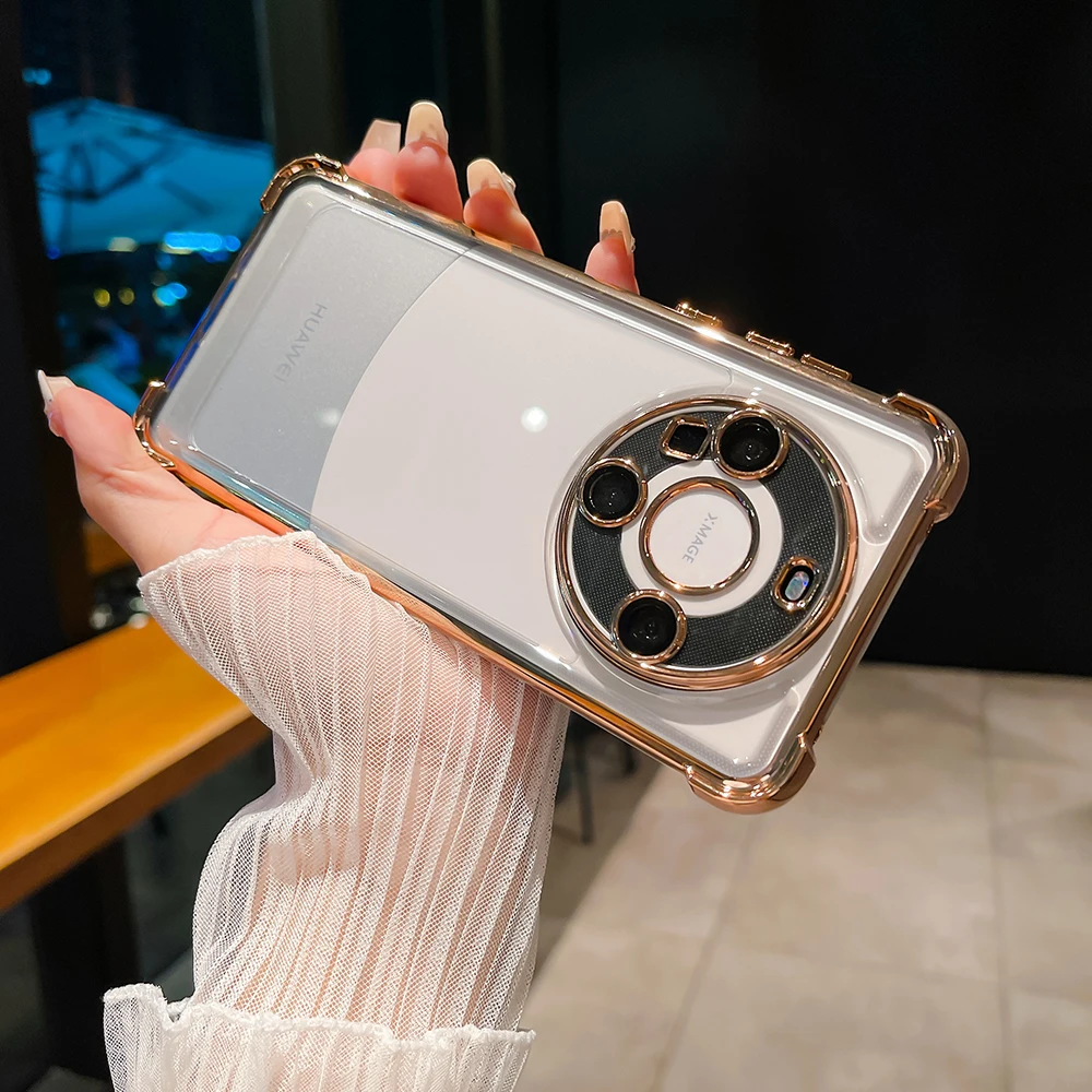 Shockproof Transparent Phone Case For Huawei Mate 60 Pro Plating_voghion.com