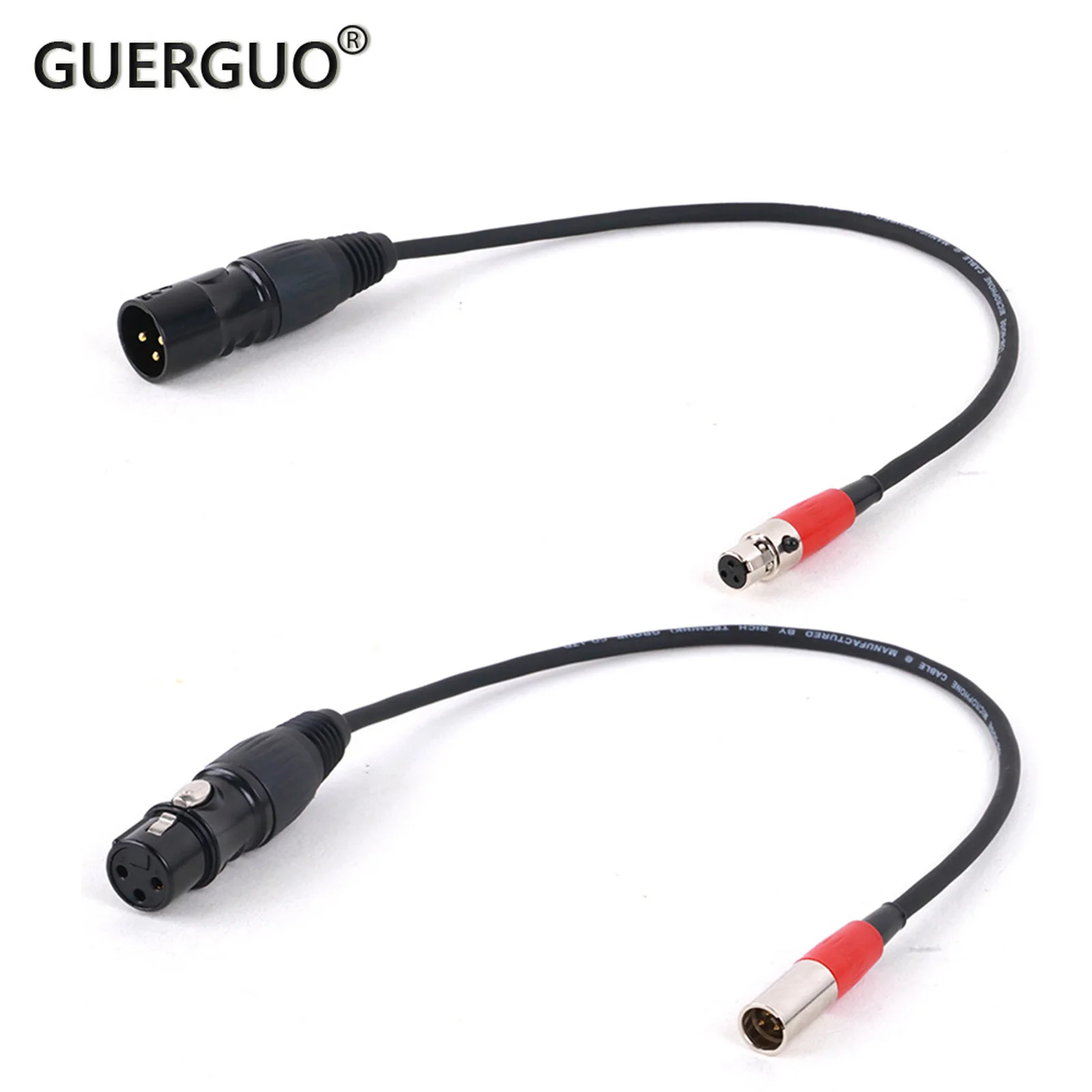 1 Stück 0,3 M-15M 3-poliges Mini-XLR-Stecker/Buchse auf 3-poliges XLR-Adapter kabel für bmpcc 4k-Kamera-Videounterstützung 4k scharf 8k