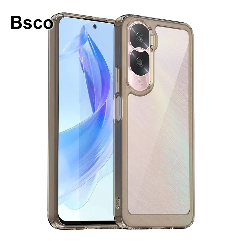 

Solid Color Style Transparent Acrylic Protective Case For Honor 90 X50i Lite 5G Shockproof Hard Back Cover