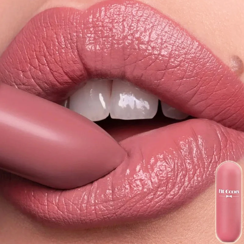 

5 Colors Lipstick Mini Capsule Matte Lipstick Waterproof Long Lasting Sexy Velvet Nude Lipsticks Nonstick Cup Lips Woman Makeup