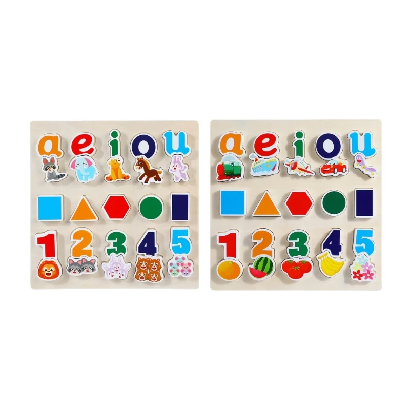 

Toddlers Early Learn 3D Puzzles Toy Cartoon Fruits Animals Learning Kids Educational Toys Baby Montessori Wooden Board Game