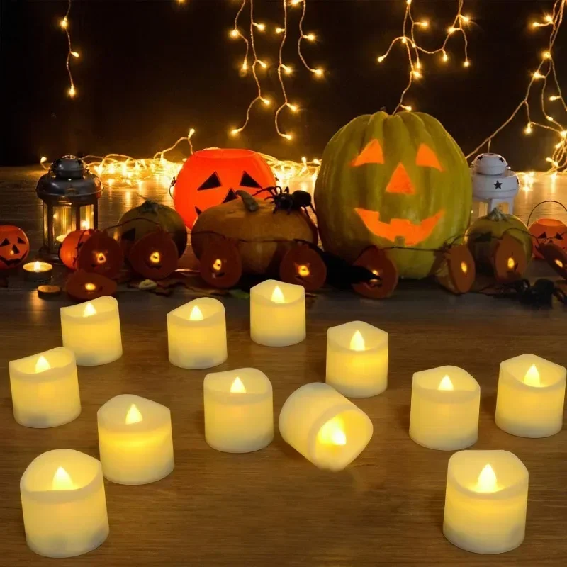 LED Electronic Candles 24/1Pcs Battery Operated Flameless Flickering Tea Lights Wedding Party Decor