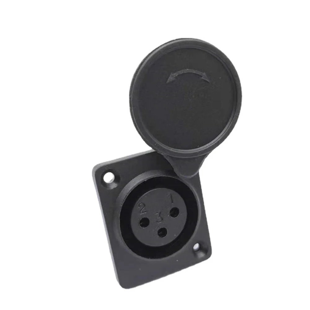 

3Pin XLR Female Chassis Panel Plug Socket Connector For Audio Mobility Scooter Accessories High-quality Dust-proof Charging Port