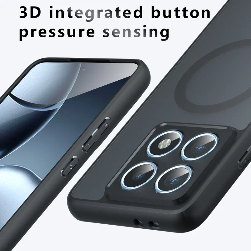 Enhanced Magnetic Wireless Charging Case - Shockproof Matte Back Cover