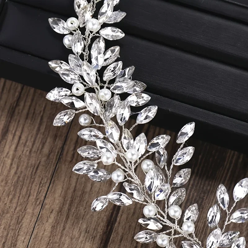 Crystal Pearl Headband Tiara Party Rhinestone Hair Vine Band Bridal Wedding Hair Accessories Jewelry Crown hair accessories,bridal hair accessories,crown headband,bridal jewelry set