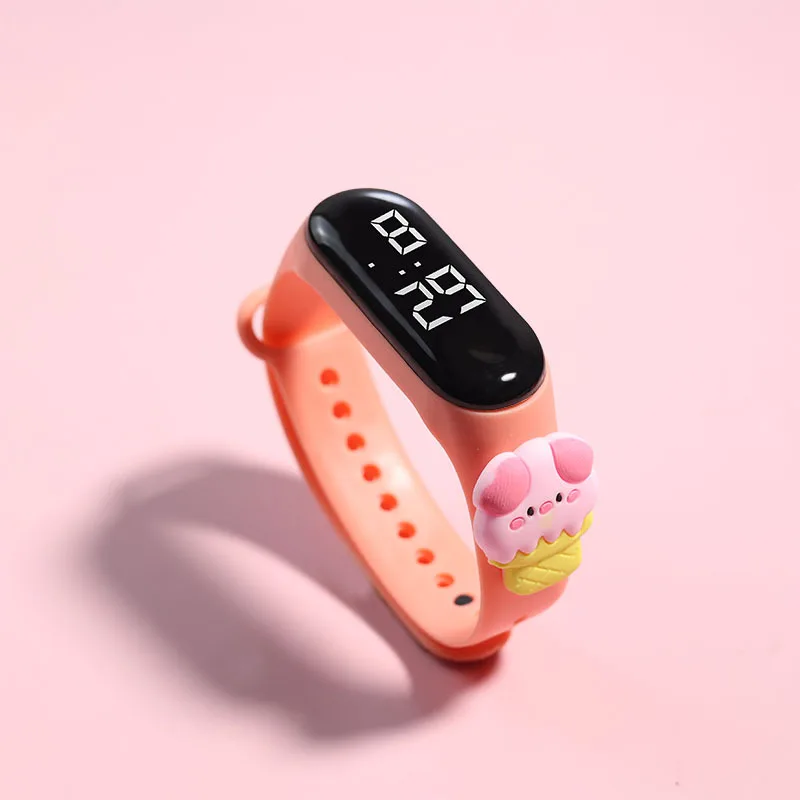 Cartoon Animal Summer LED Electronic Watch Cute Ice Cream Students Swimming Simple Life Waterproof Digital Watch Reloj Mujer