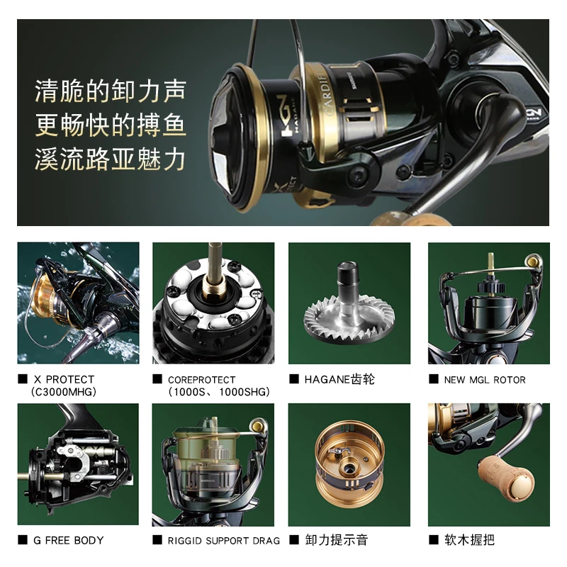 2018 SHIMANO Spinning Fishing Reel CARDIFF CI4+ 1000S