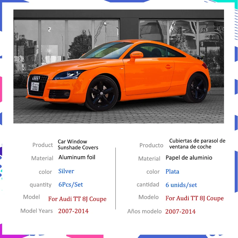 Telo Copriauto per Audi TT Mk2 Coupe 2006-2014 Impermeabile Copriauto