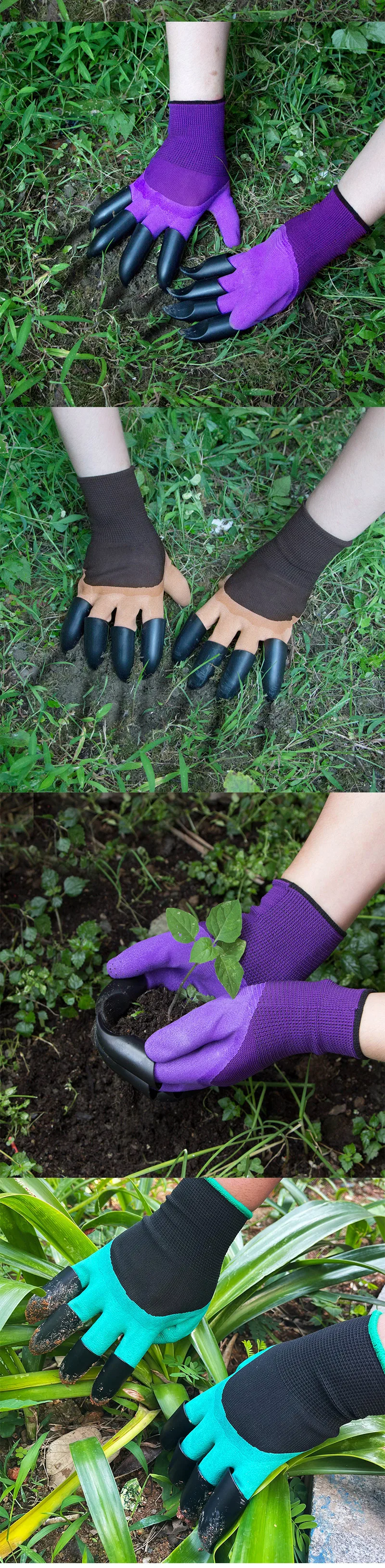 Description Picture 5 of itemGardening Gloves Breathable Waterproof Earth-Digging Gloves Garden Planting Sting-Resistant Protective Latex Gloves With Claws