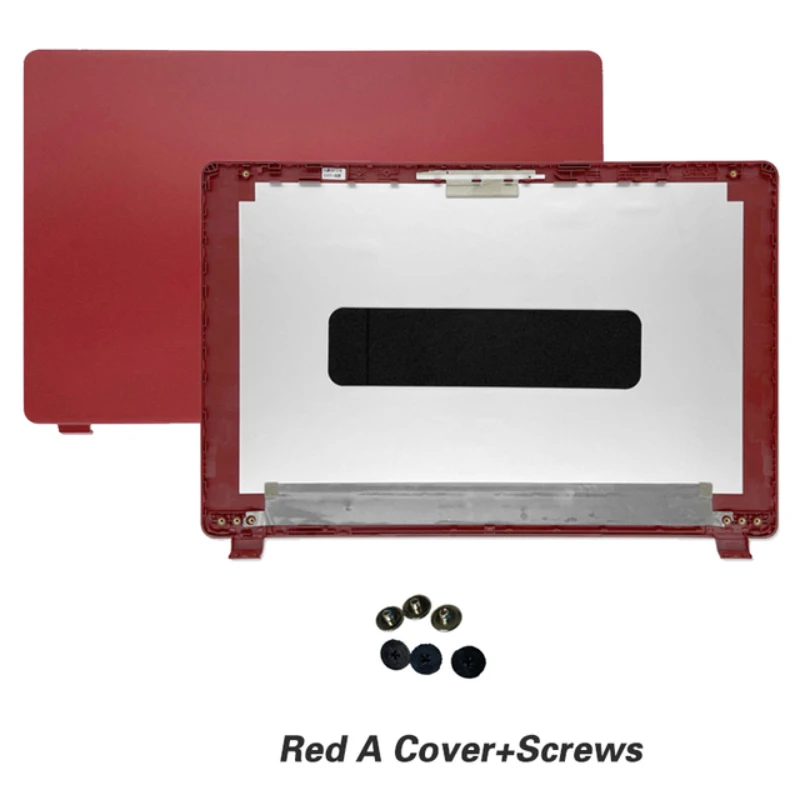 Black 15.6-Inch Laptop LCD Back Cover with Front Bezel and Hinges