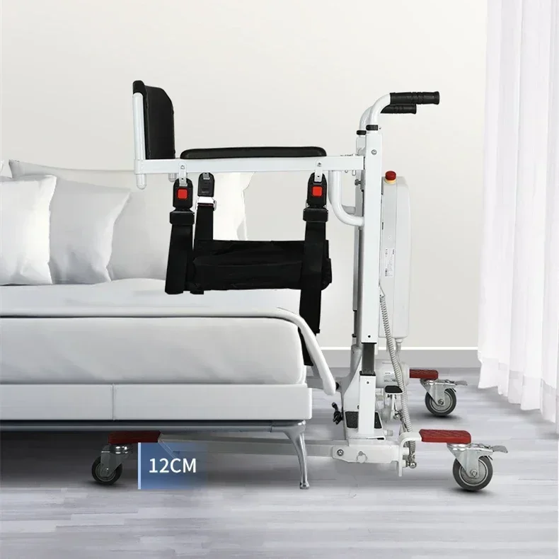 Electric Patient Transfer Commode Lift Chair Foldable IXP4 Waterproof with Bedpan from Bed to Chair for Handicapped