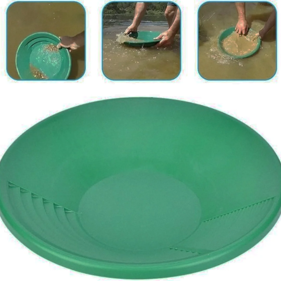 Plastic Basin Gold Panning Pan Mining Riffle Dredging Prospecting River Tool
