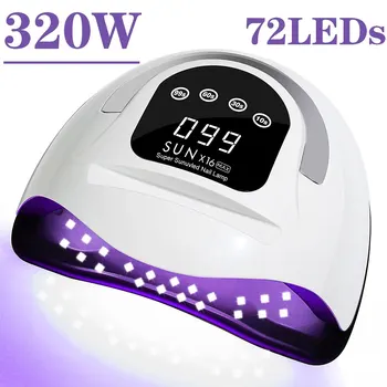 Upgrade Big Power 320W 72LEDs UV LED Lamp for Nails With Four Timer Memory Function Lamp for Gel Polish Drying Lamp for Manicure 1