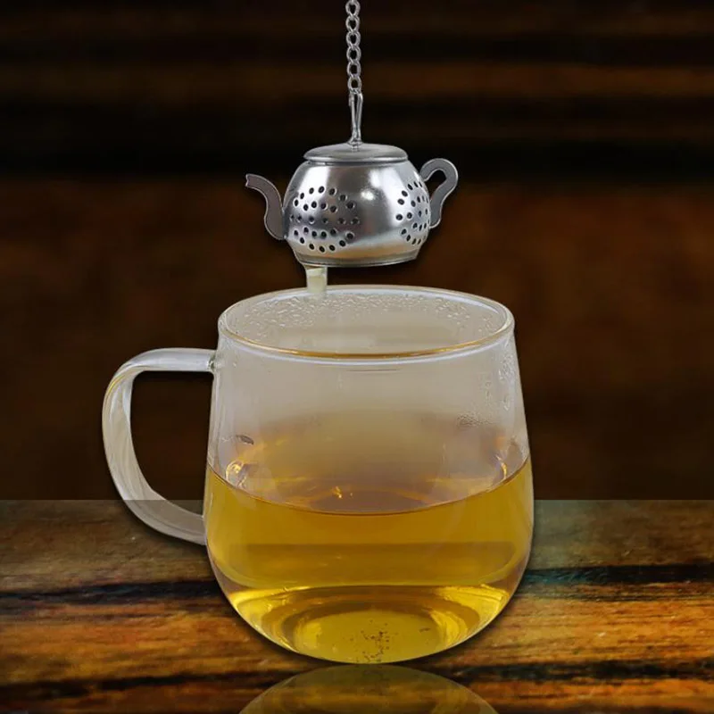 Tea Infuser Tea Strainer Tea Filter Tea Strainers Stainless Steel Mesh Infuser With Chain Hooks Teakettle Locking Tea Filter Infuser Spice Strainer