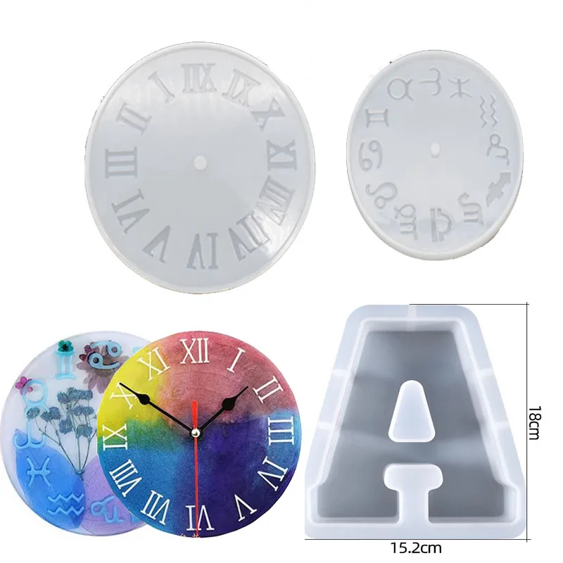 

1Pcs Roman Digital Clock Silicone Mold Handmade Crafts Clock Epoxy Resin Molds For DIY Jewelry Making Finding Tools Supplies