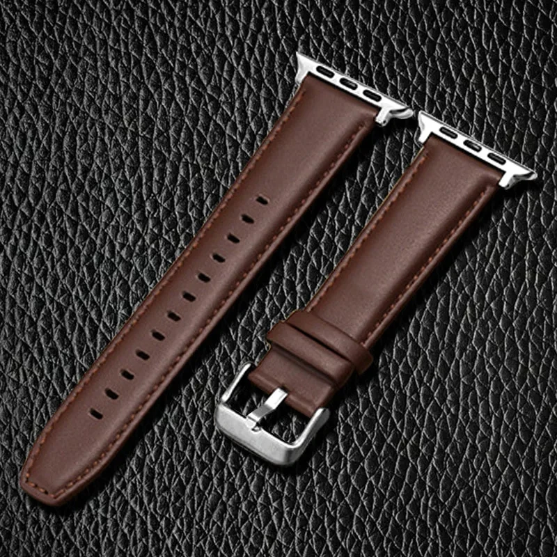 ตัวเลือกสินค้า สายนาฬิกาหนังแท้สำหรับ Apple Watch หลายขนาด ใส่ได้ทั้งชายหญิง