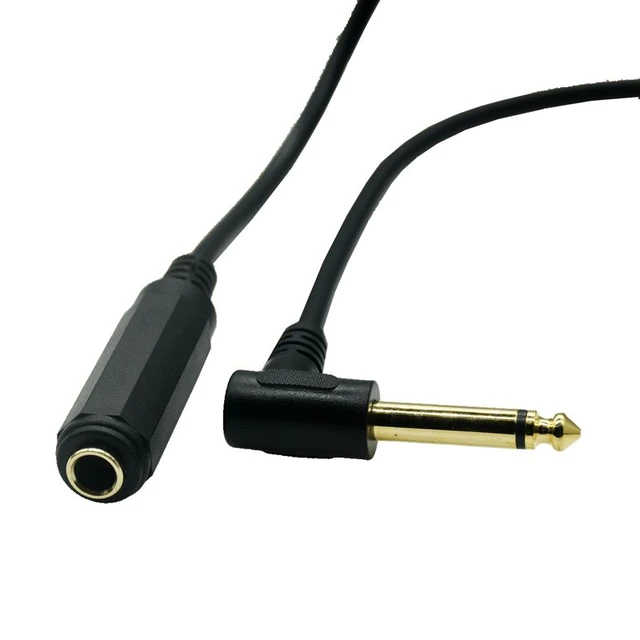 Cable de extensión de guitarra de ángulo recto Mono 6,35 TS macho a 6,35mm  TRS hembra, Cable de Audio para amplificadores, guitarras, Pianos, cine en  casa - AliExpress