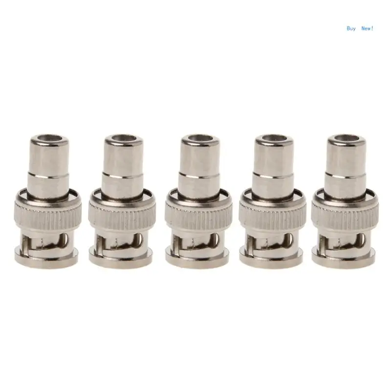 

5x BNC Male To RCA Female Coaxial Connector Adapter For CCTV Video
