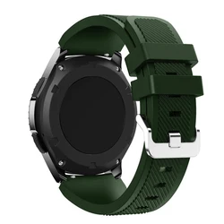Silicone Strap - 22mm Adjustable Sports Wristband in Ocean Race Design - 22mm Universal (8 ArmyGreen A)