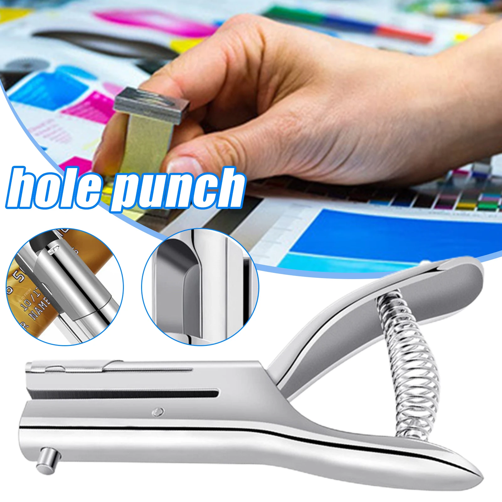 

Manual Hole Punch 53mm Paper entry depth Single Hole Puncher Hand Paper Scrapbooking Punches for School Home and Office