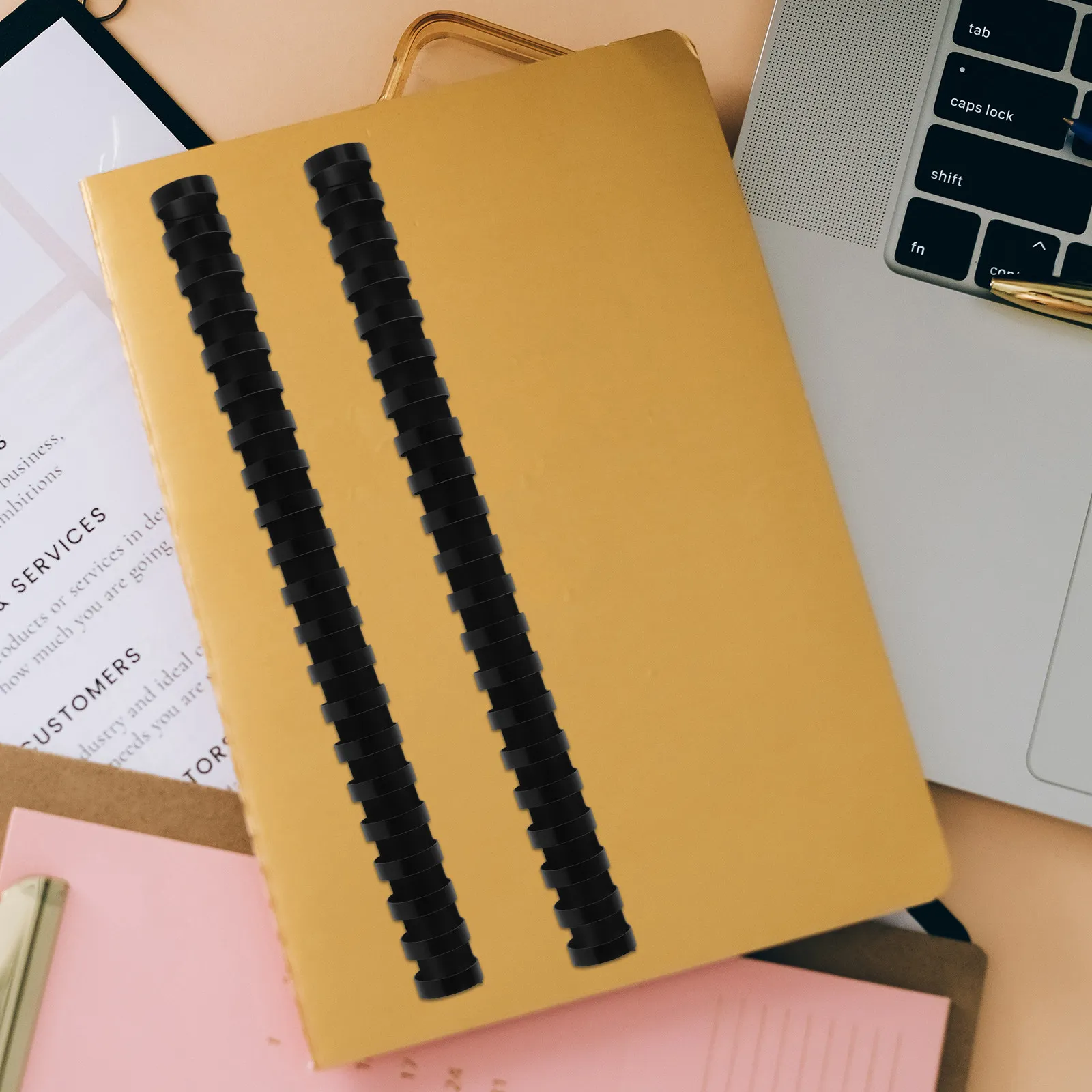 50Pcs 21-링 플라스틱 빗 22Mm 블랙 모듬 색상 스크랩북 클립 사진 앨범 북 홀더 DIY 바인딩 시스템 용품