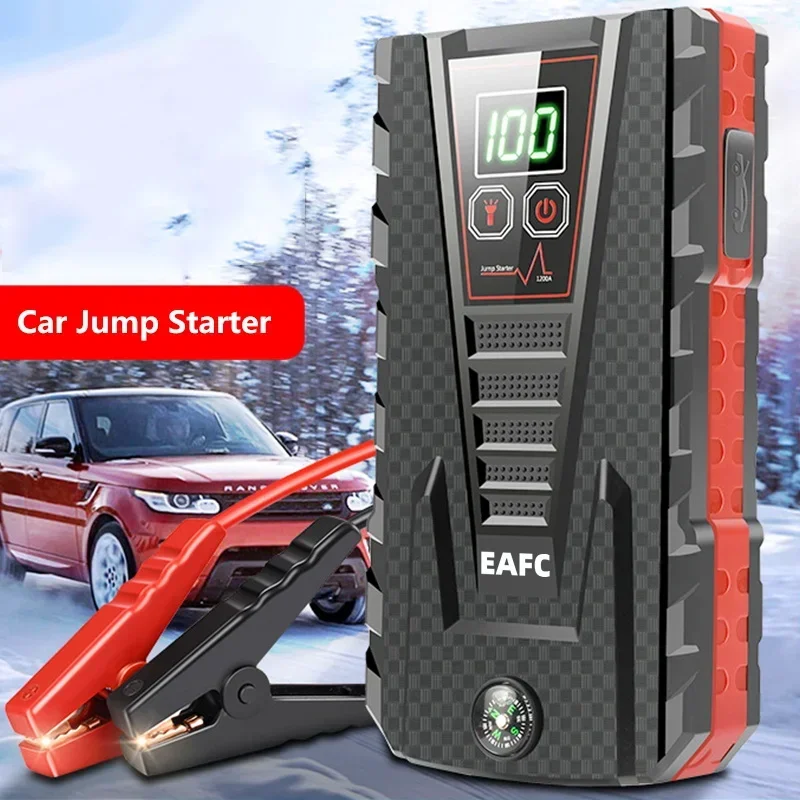 Jump starter EAFC 1200A Jump Starter Power Bank 22000mAh Portable Charger Starting Device For 4.0L/2.0L Emergency Car Battery Jump Starter