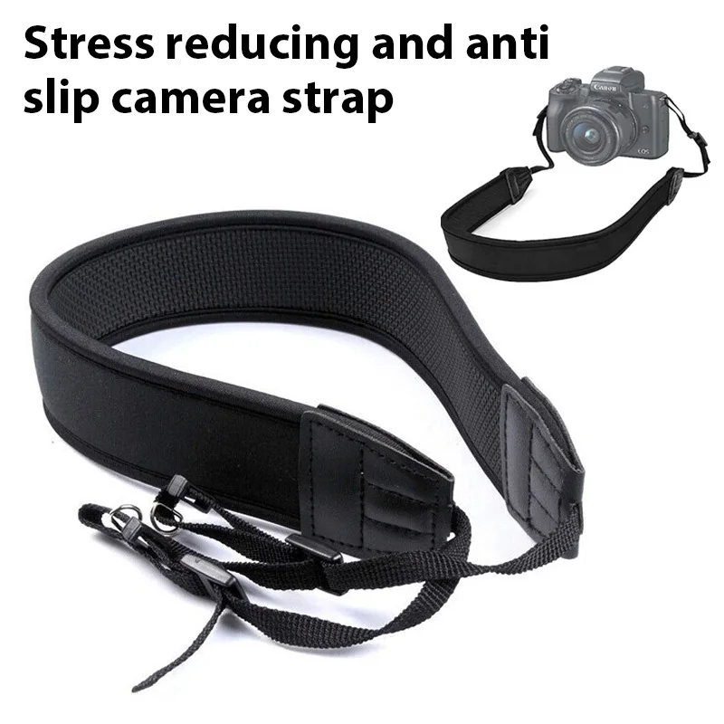 Adjustable Black Anti Slip Camera Shoulder Strap Belt