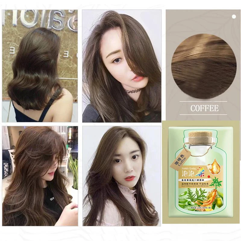Donna Uomo Pure Natural Herbal Hair Dye Shampoo 5 Minuti Cambia Colore Dei Capelli Riparazione Non Irritante Grigio Bianco Moda Cura Dei Capelli