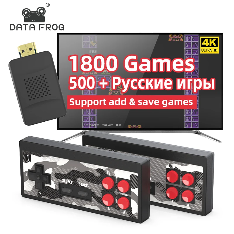 Video Game Console Game Console Video Game Stick Game Console Kit Data Frog Dendy Game Console Y2HD Plus Game Stick 4k Built in 2300 Games for NES Retro Video Mini TV Console Games
