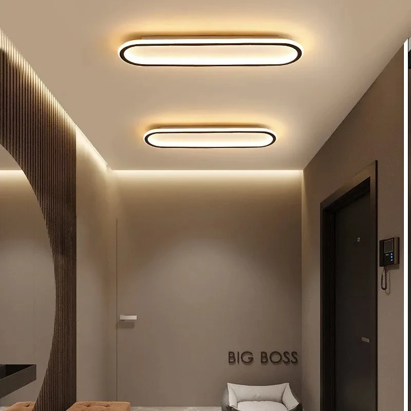 

Simple LED Ceiling Light Bedroom Lighting White Black Gold Living Room Study Balcony Aisle Lamp Modern Home Interior Decor Lamps