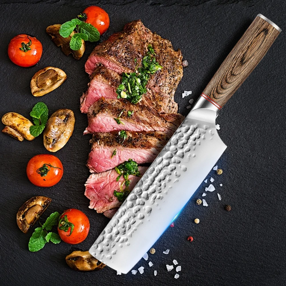 Kitchen Knifes Handmade Forged Chef Boning Knifes Meat Cleaver Butcher Knife Vegetables Fish Fruit Chopping Slicing Cutter Tools - 4