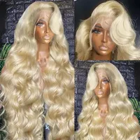 Blonde 13x4 30 40 High Inch 13x6 613 HD 250 Density Glueless Body Wave Human Hair Lace Front Wig Honey Lace Frontal Wigs Women 2