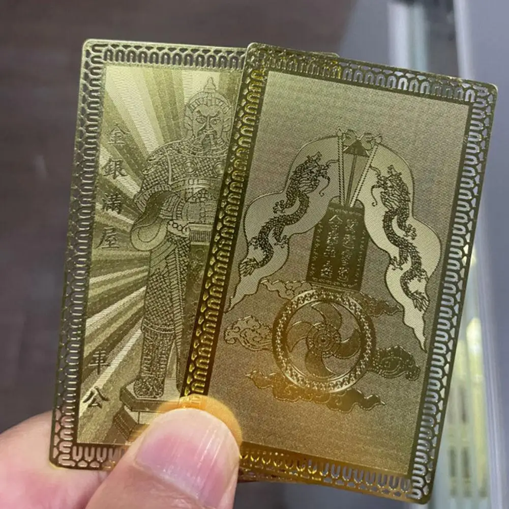 Ricchezza Talismano Gold Card Hong Che Kung Temple Grand Gold God Vetsuwan Elephant Thai Thao Card Amuleto Buddha General N0P2