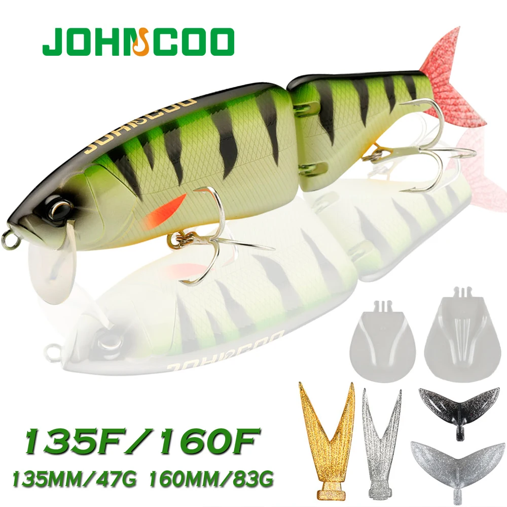 JOHNCOO Swimbait Big Fishing Lure Artificial Hard Bait 135mm