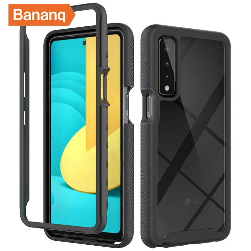 Bananq 360 Custodia Antiurto Per Armatura Completa Per Lg G8 V50S V60 Thinq G8X Cover Trasparente In Velluto