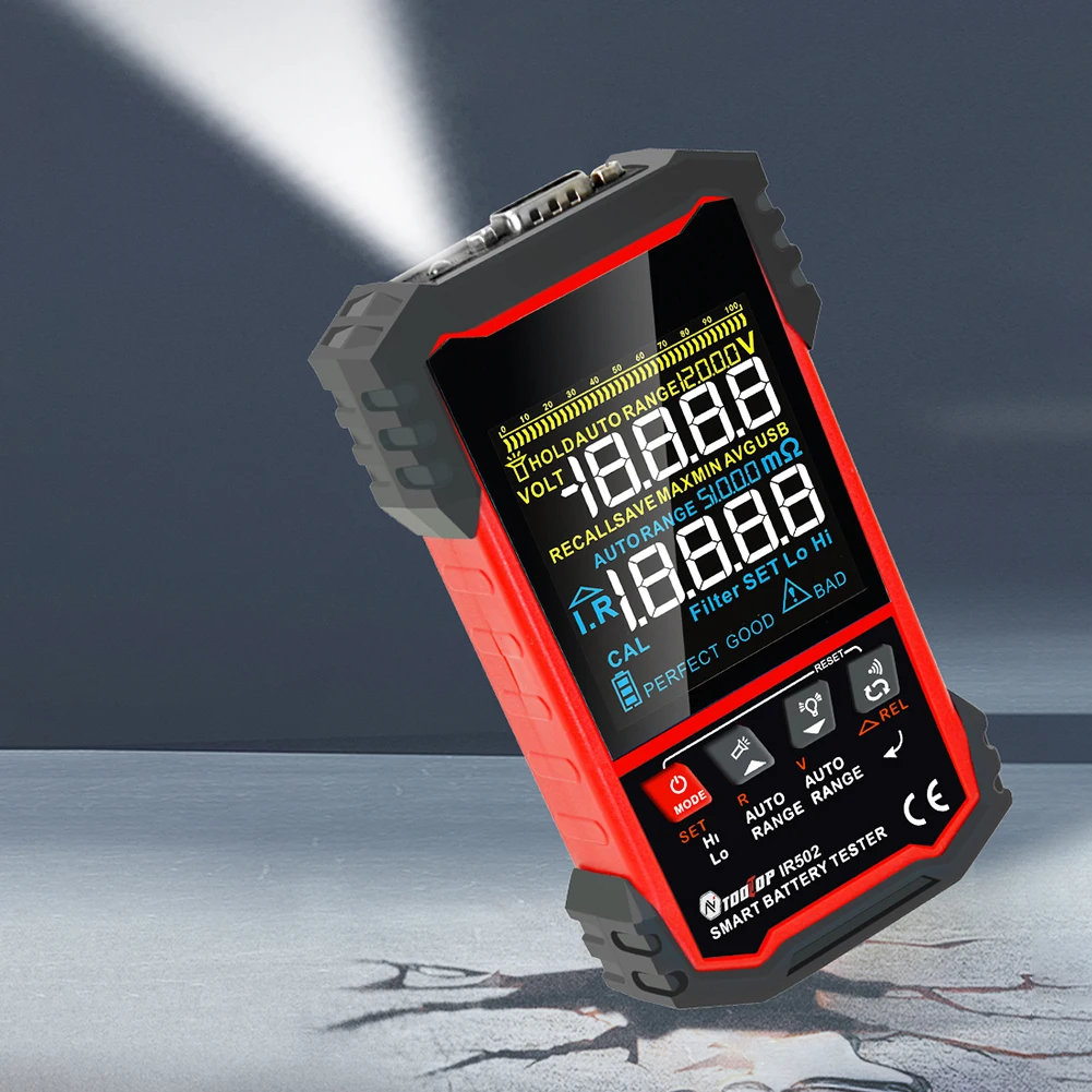 리튬 니켈 카드뮴 배터리 내부 저항 계량기, 교정 가능, 4 선 테스트 도구, IR500, IR502, 120V, 0.000mw-500w