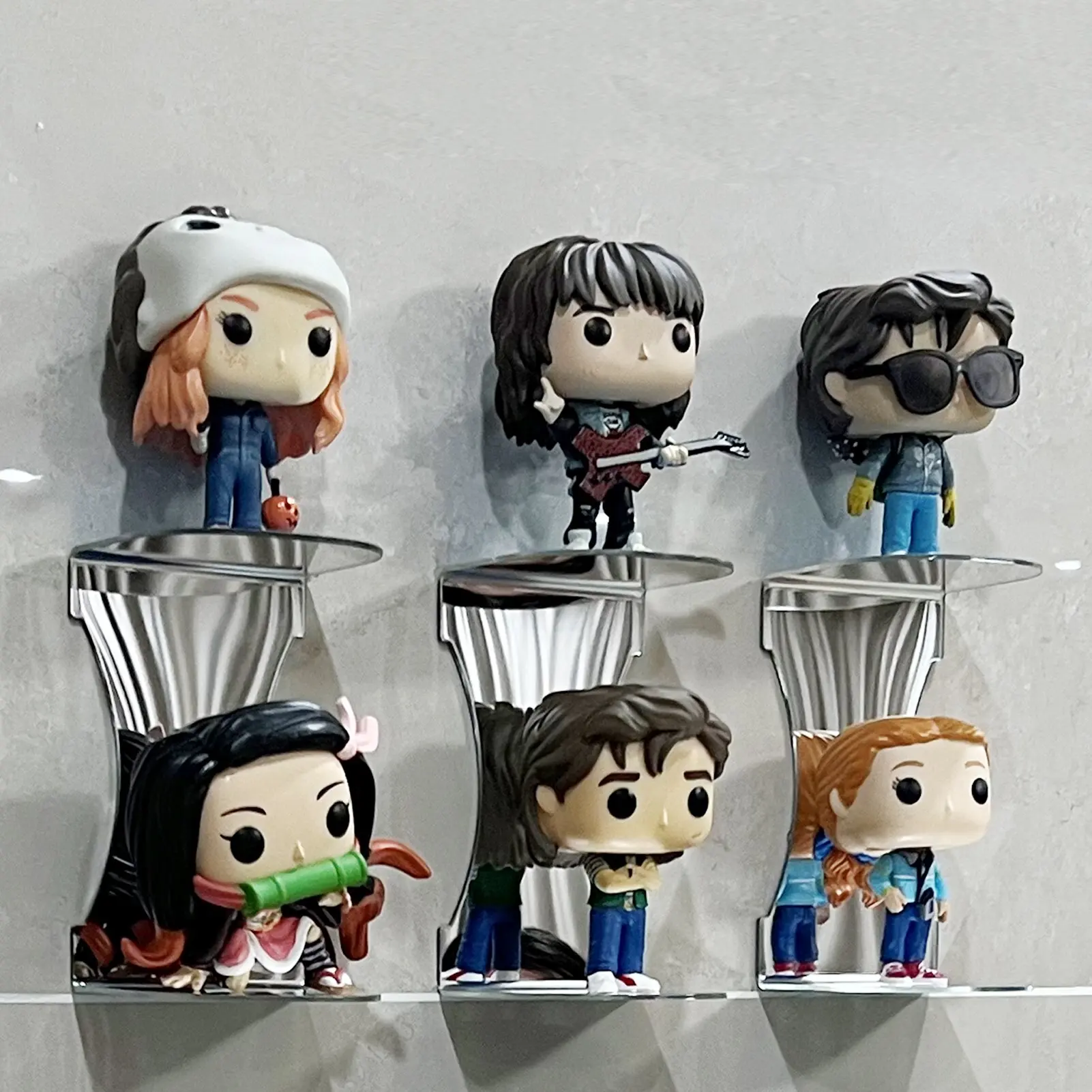 Funko Pop-vitrina con espejo acrílico flotante, estante de pared