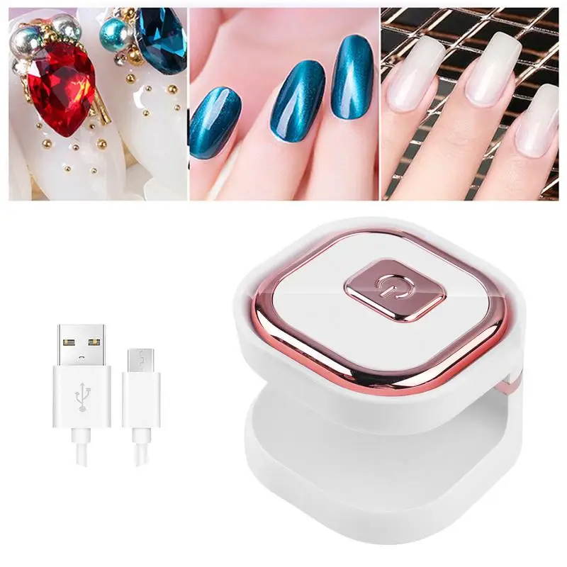 

6W Square Mini Nail Fast Dryer UV LED USB Lamp Manicure Machine Single Finger Nail Art Tool Gel Curing With USB
