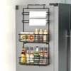 Magnetic Shelves for Side of Refrigerator Spice Storage Rack Kitchen Refrigerator Side Shelf Space Saving Kitchen Fridge Shelf 1