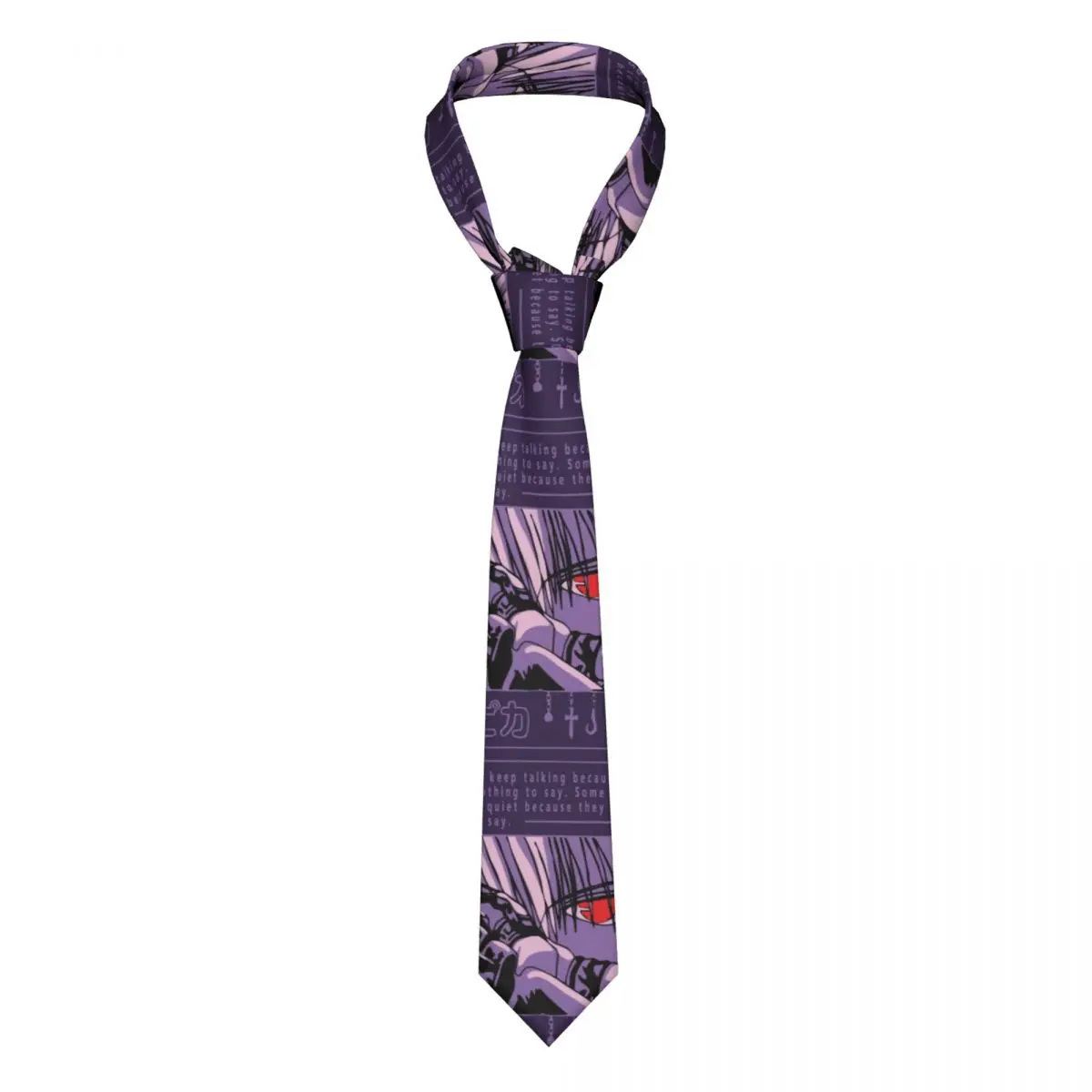 

Unique Hunter X Hunter Necktie Polyester 8 cm Anime Manga Kurapika HxH Devil Eye Gift Idea Men Necktie Daily Wear Cravat Gift