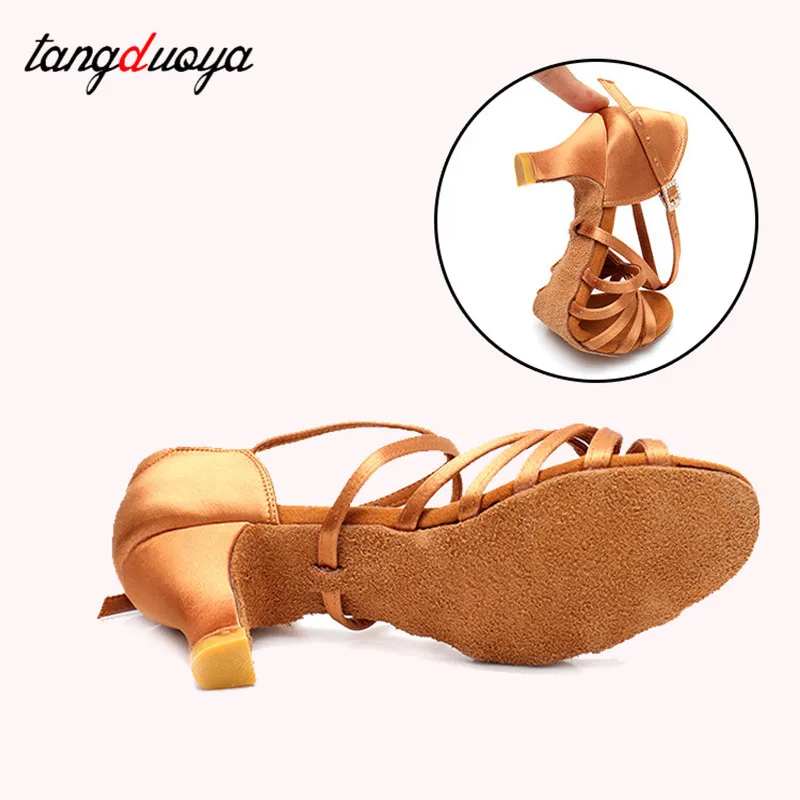 Hot Selling Women\'s Tango/Ballroom/Latin Dance Dancing Shoes Heeled Salsa Professional Dancing Shoes For Girls Ladies 5.5/7.5cm