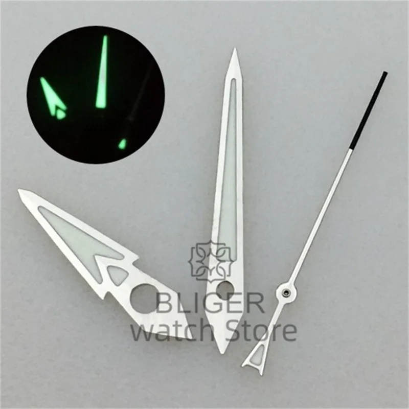 

BLIGER Watch Hands Silver Hands C3 luminous Fit NH34 NH35 NH36 NH37 NH38 NH39 NH70 NH72 Movement