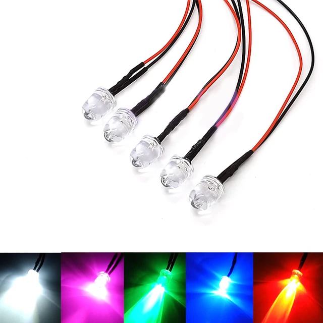 10Pcs 10mm Pre Wired Ultra Bright LEDs Emitting Diodes with Resistance LED  Bulb Lights 3V 5V6V9V 12V 24V 36V 48V 60V 110V 220V - AliExpress