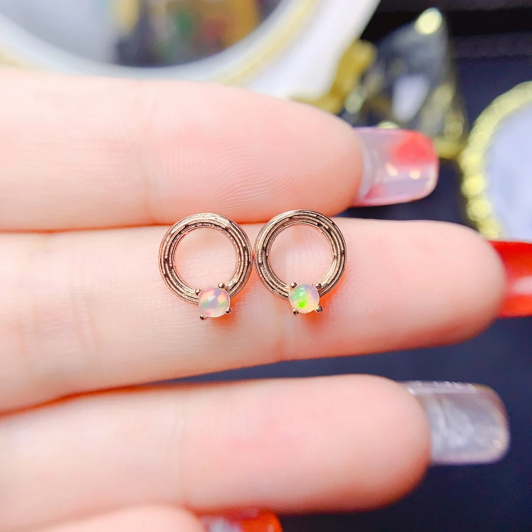 

Natural Opal Ruby Earrings Women's Silver 925 Earrings Women's Wedding Gems Free Shipping Earrings Sterling Certified Jewelry