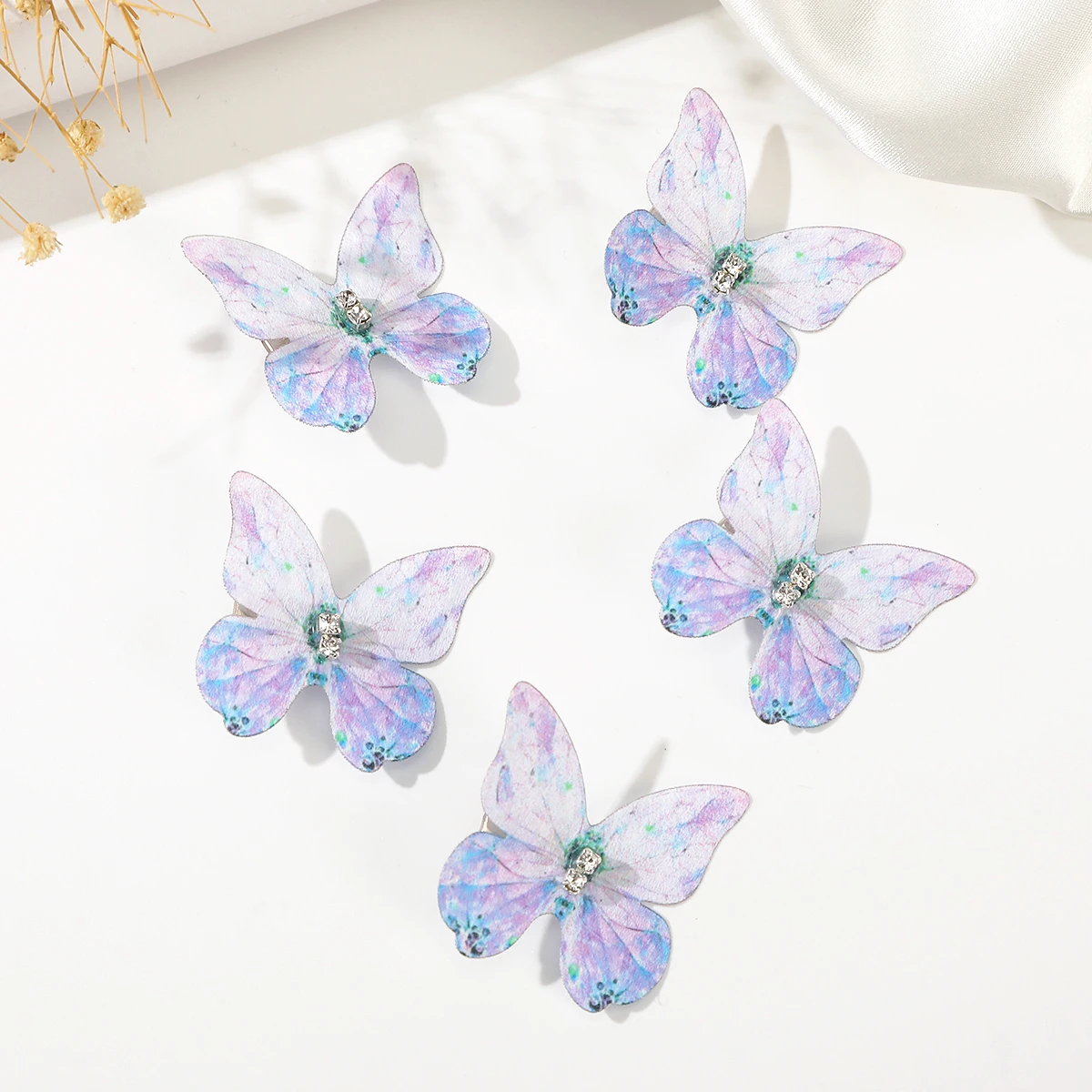 Butterfly Cute Hair Clip Girls Holiday Party Hairpin Korean Simple Hair Accessories Purple Fairy Hairpin Clip Hair Accessories