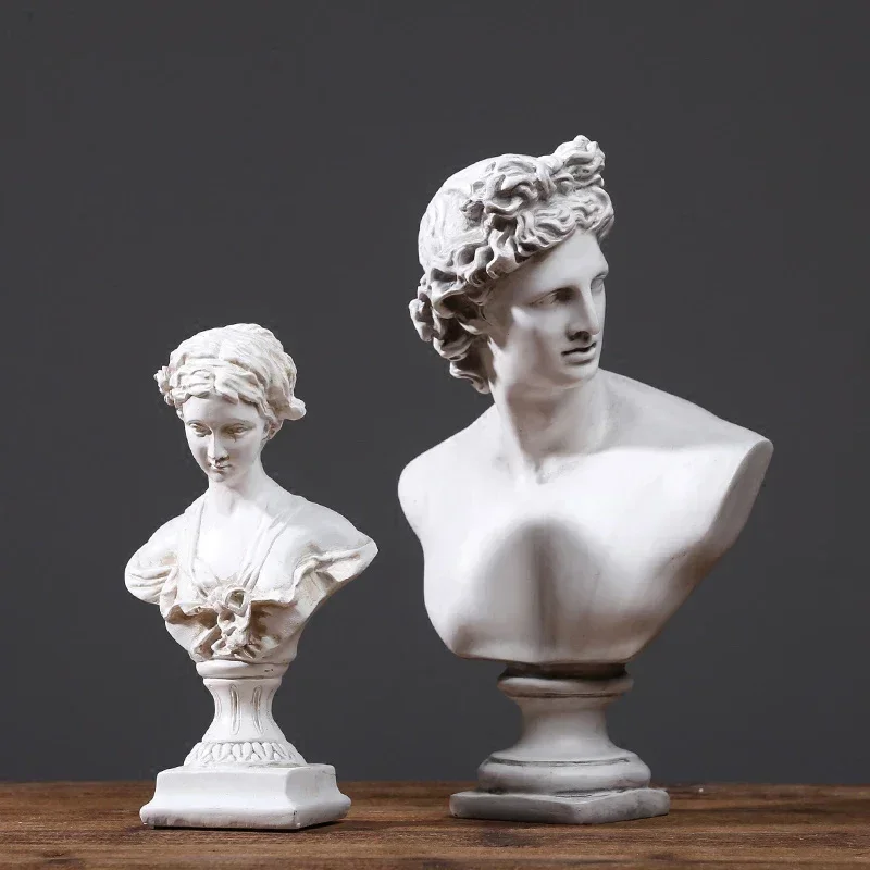 

European Retro Venus Statue David Resin Sculpture Home Furnishing Crafts Decoration Livingroom TV Cabinet Plaster Venus Ornament