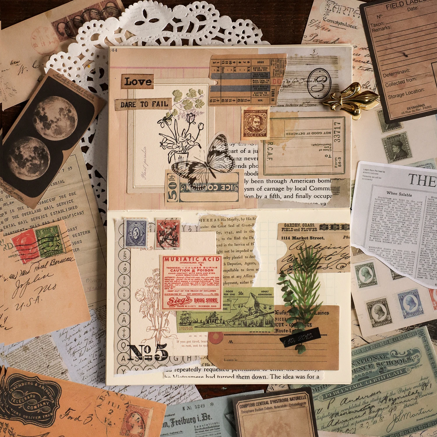 Рисунок 3 - набор бумаги из винтажного материала «сделай сам»